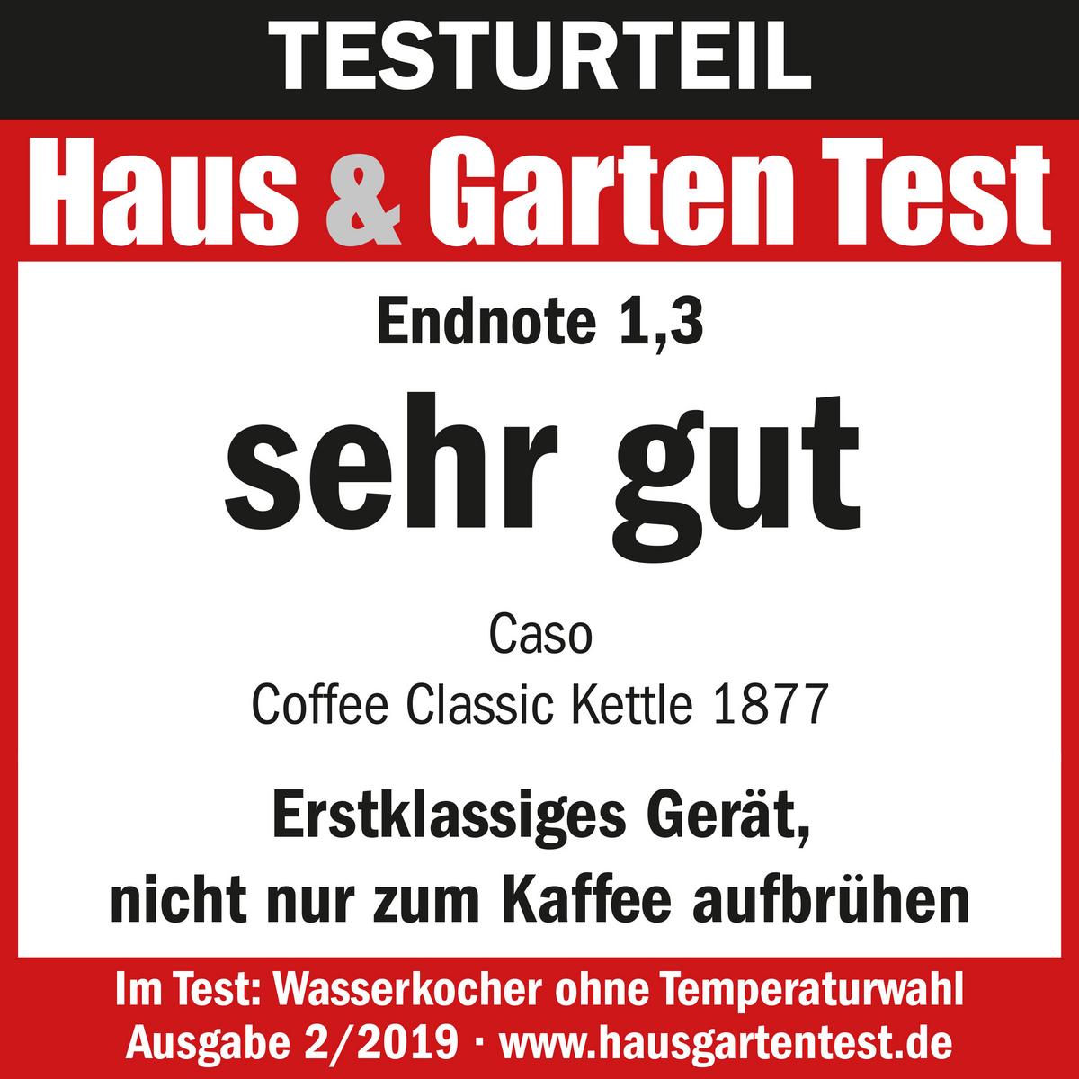 Wasserkocher 1877 - Schwarz, Basics (28/20,5/16cm) - CASO Design
