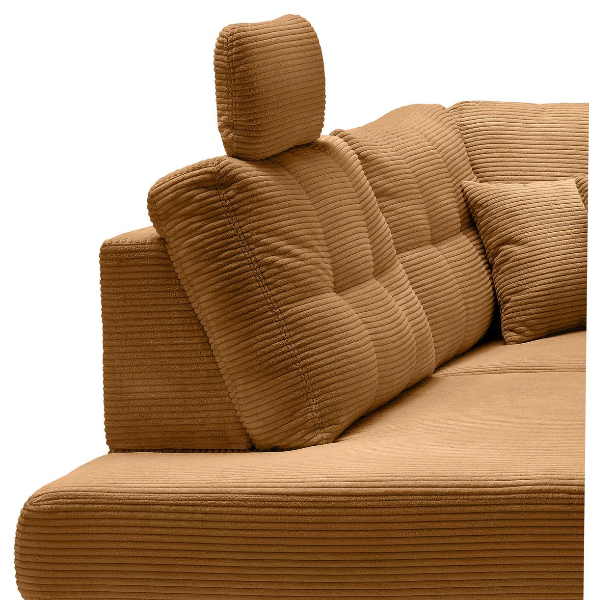 Ecksofa Brizzini Goldfarben S: 206x274 Cm - Goldfarben/Naturfarben, MODERN, Textil (206/274cm) - Livetastic