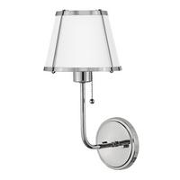 Falilámpa Hk-Clarke1-Pn-Wh - nikkelszínű/fehér, Konventionell, fém (40/18,4/22,2cm) - Elstead Lighting