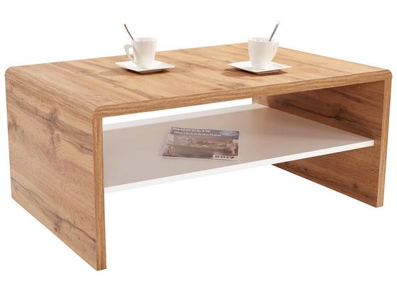 Dohányzóasztal Cala Luna - Sötétbarna/Fehér, modern, Faalapú anyag (100/40/59cm) Dohányzóasztal Cala Luna - Sötétbarna/Fehér, modern, Faalapú anyag (100/40/59cm)
