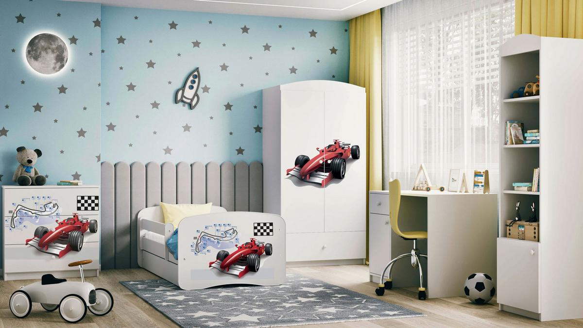 Kinder-/Juniorbett Babydreams inkl. Matratze 80x160 - Birkefarben/Weiß, MODERN, Holz/Holzwerkstoff (80/160cm) - MID.YOU