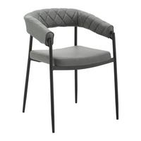 Jedálenská stolička LANI, zelená - čierna/sivá, Modern, kov/drevo (55/76/57cm) - Bessagi Home