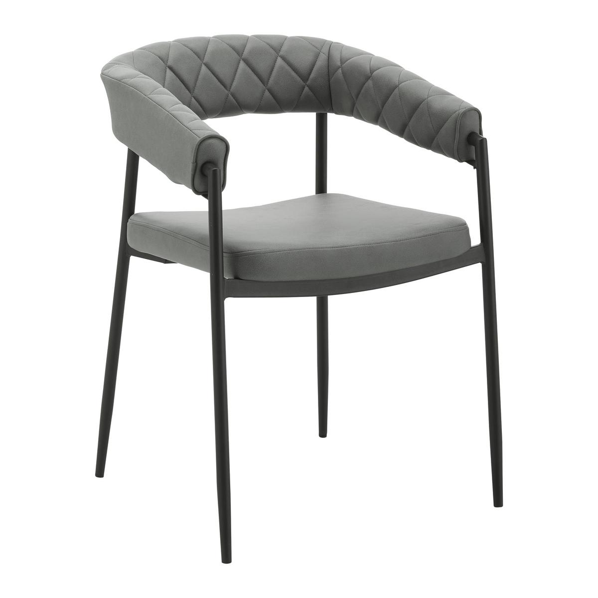 Jedálenská stolička LANI, zelená - čierna/sivá, Modern, kov/drevo (55/76/57cm) - Bessagi Home