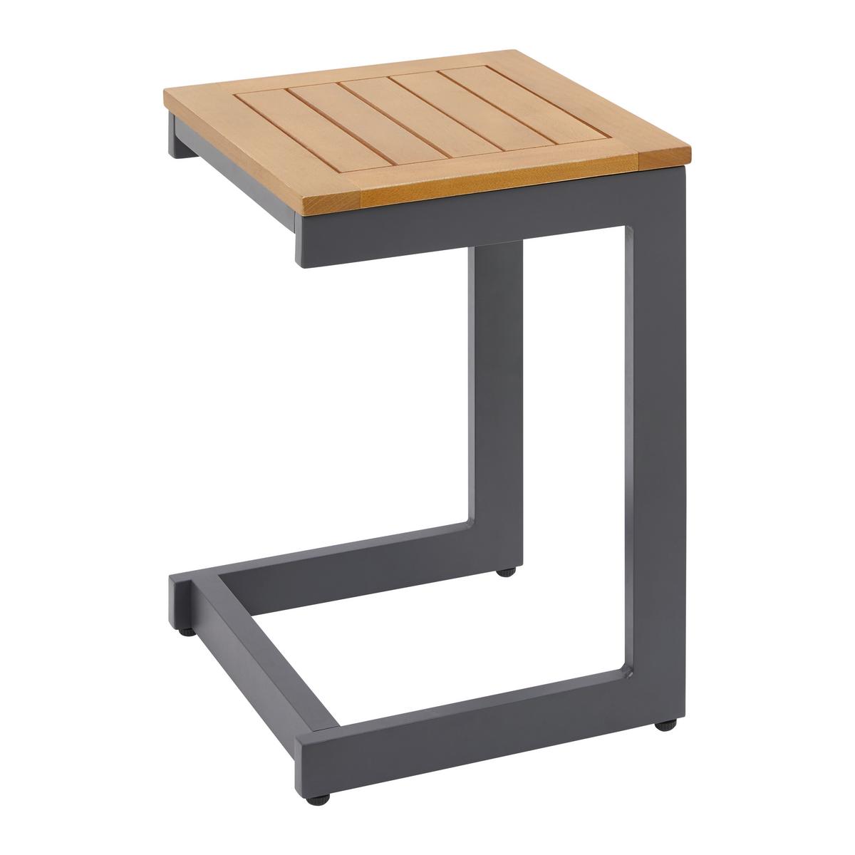 Záhradná lavica LOAN - sivá/antracitová, Modern, kov/drevo (210/84/78cm) - Bessagi Garden