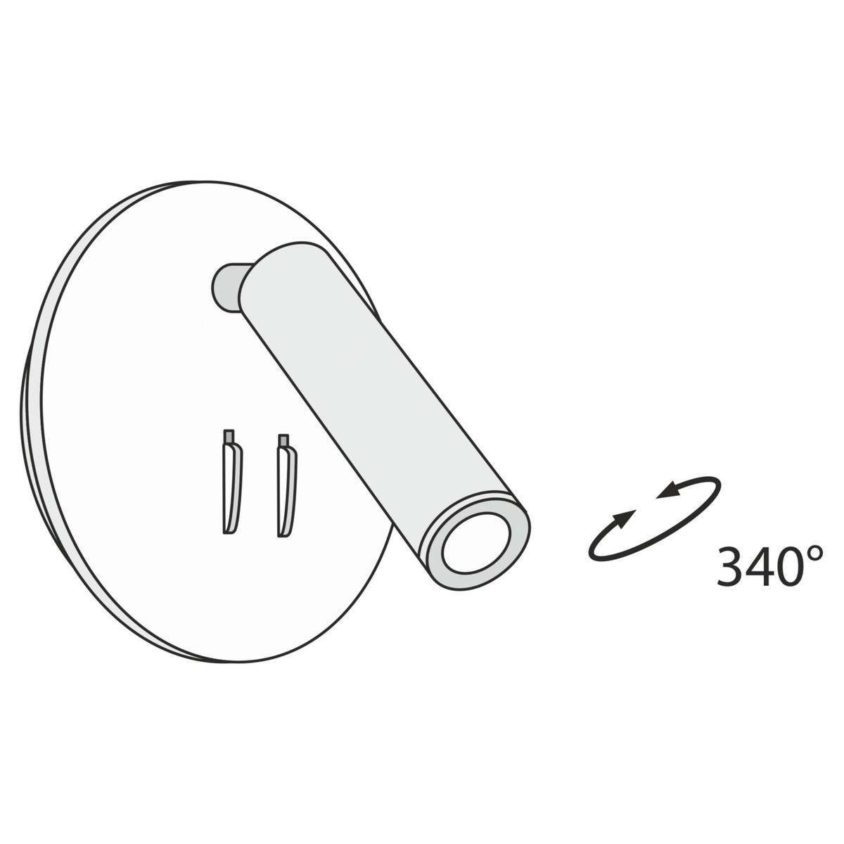 Wandleuchte Ios 176 - Weiß, Basics, Kunststoff/Metall (6,5/14/14cm) - MAYTONI