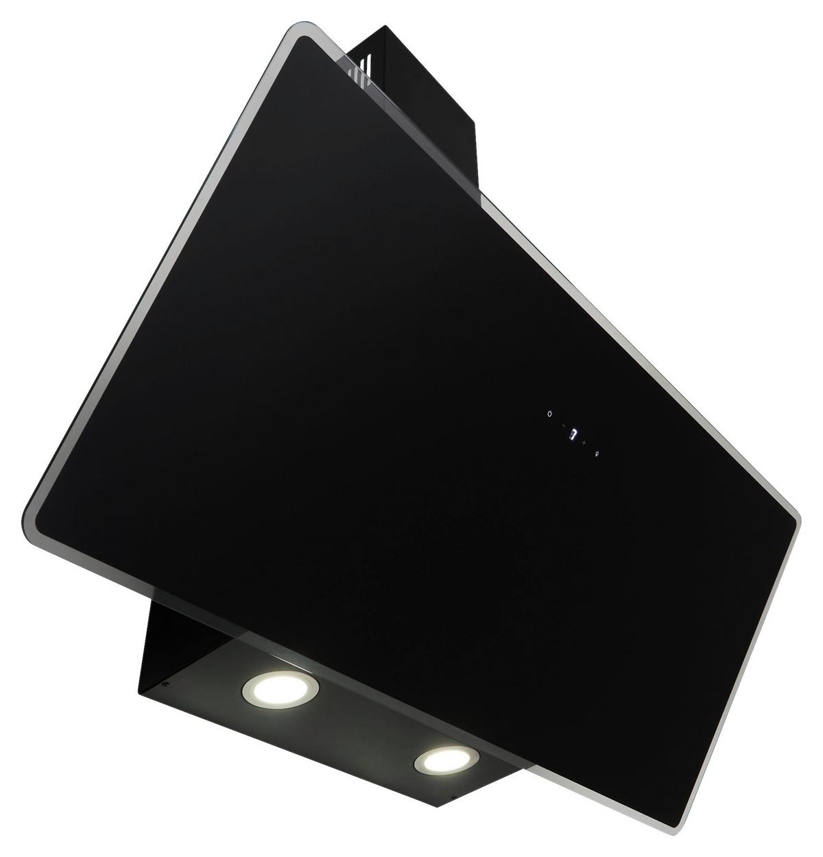 Dunstabzugshaube Respekta Lora Schwarz B:89,5cm - Schwarz, Basics, Glas/Metall (89,5/75-110/38,5cm) - Respekta
