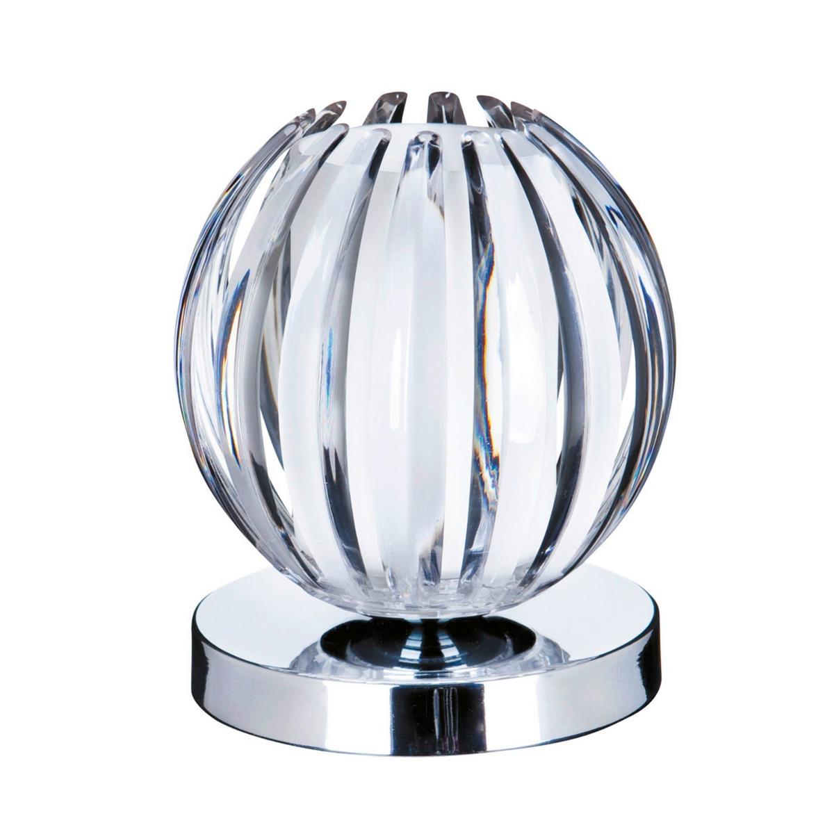 Tischleuchte Eu1811cl - Chromfarben, Design, Glas/Kunststoff (11/14cm)