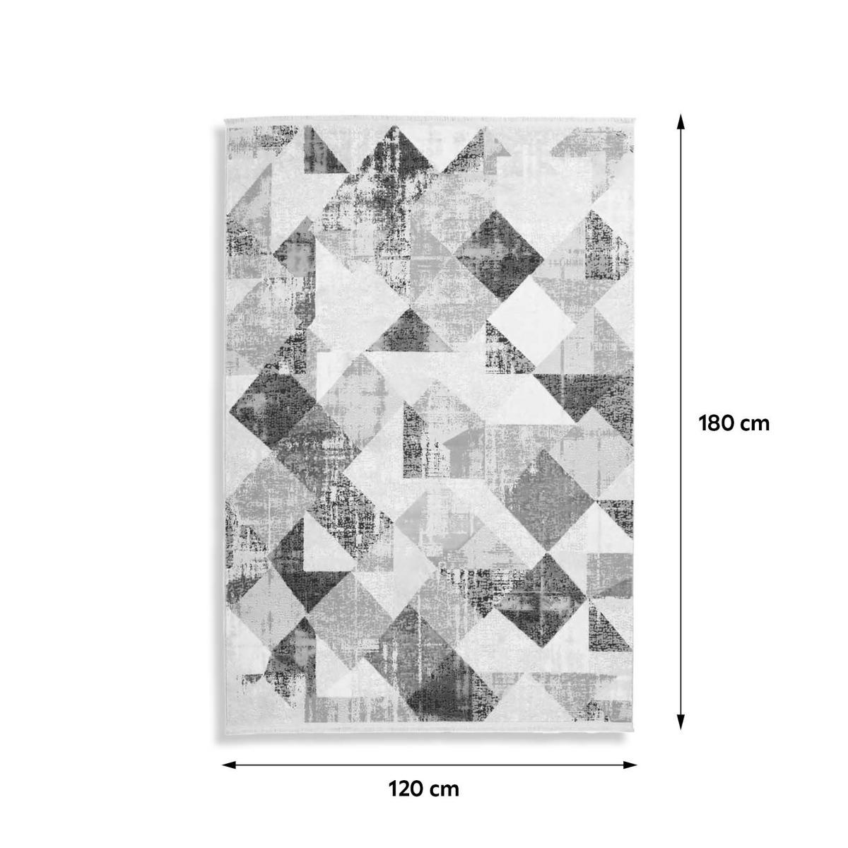 Webteppich Blau/Grau 120x180 cm - Blau/Grau, Design, Textil (120/180cm) - Kayoom