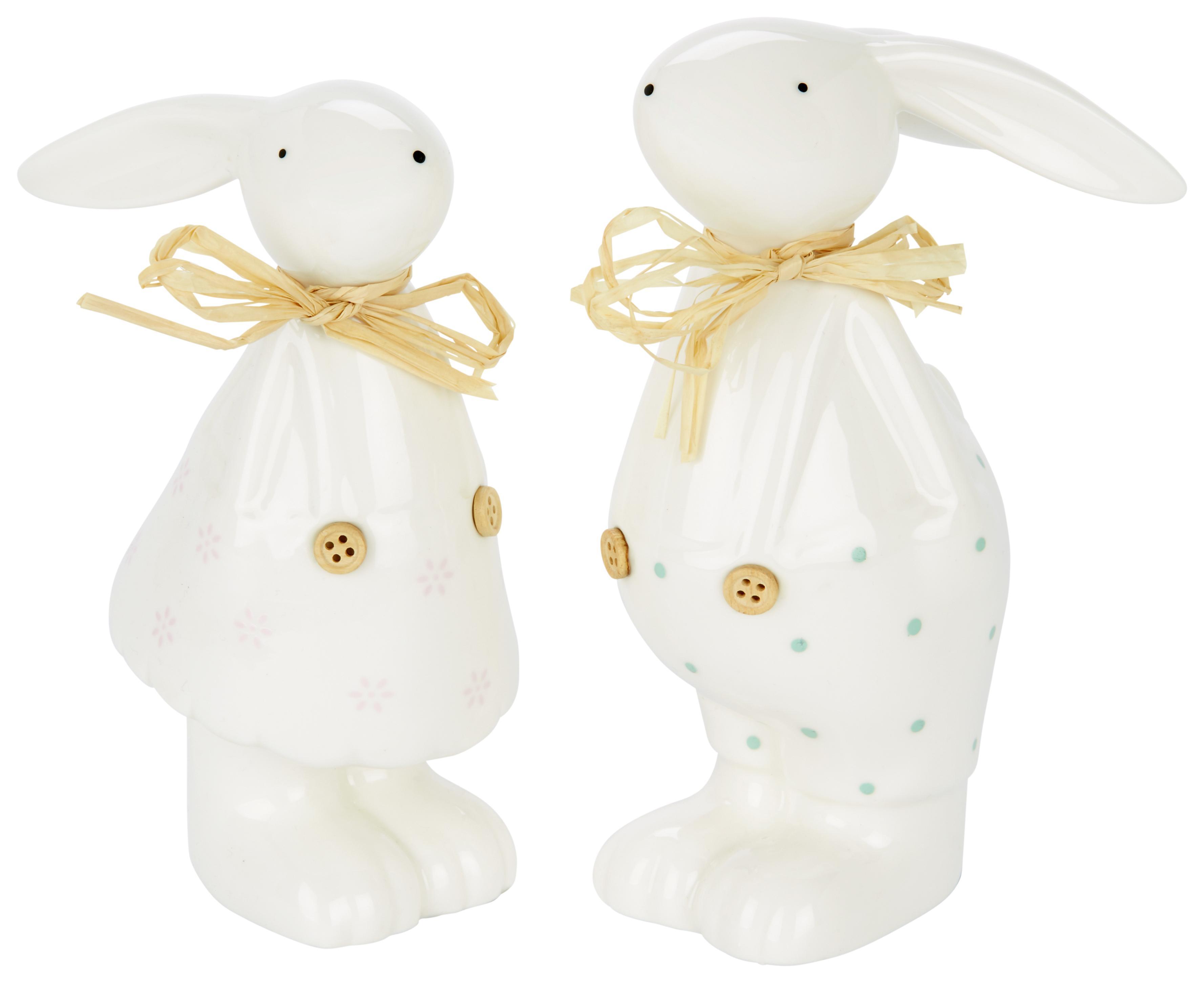 Zajíc Dekorační Hase I - bílá, Basics, keramika (10,5/7/16cm)