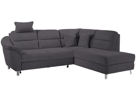 Ecksofa mit Schlaffunktion + Bettkasten Vermont, Velours - Silberfarben/Grau, KONVENTIONELL, Textil (248/197cm) - James Wood Ecksofa mit Schlaffunktion + Bettkasten Vermont, Velours - Silberfarben/Grau, KONVENTIONELL, Textil (248/197cm) - James Wood