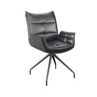 Armlehnstuhl Malin Giga Webstoff schwarz, B: 59cm - Schwarz, MODERN, Textil/Metall (61/92/66cm)