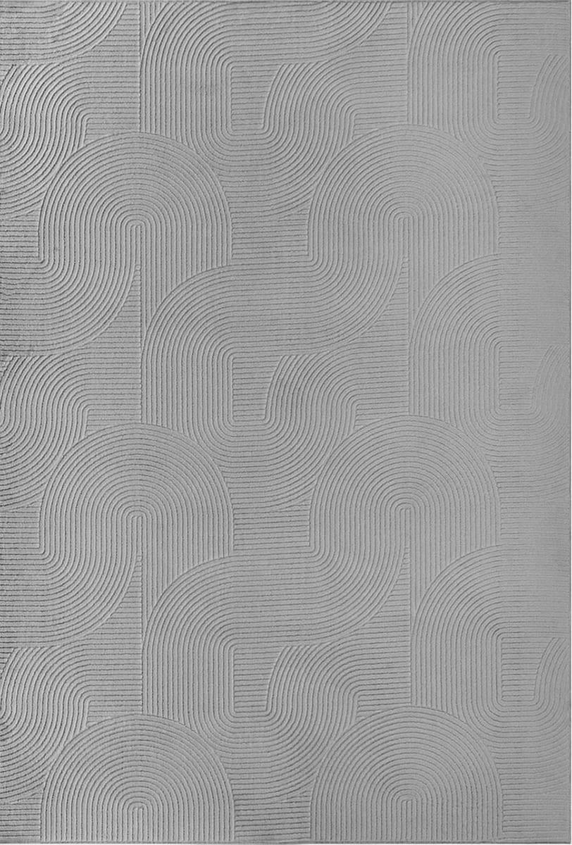 Webteppich Stilo - Grau, KONVENTIONELL, Textil (80/150cm)