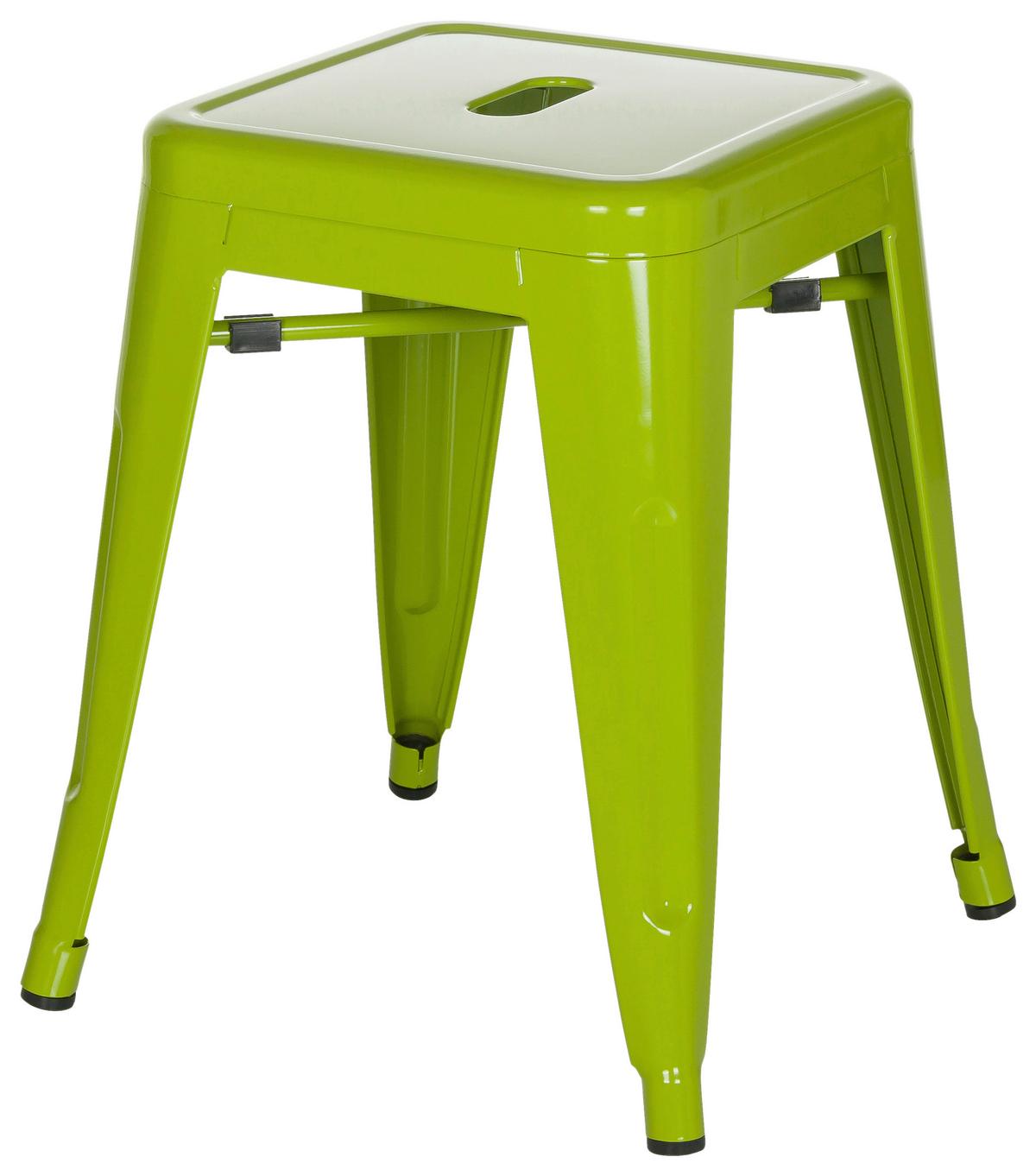 Hocker Vantaggio Stahl Grün H: 46 Cm Stapelbar - Grün, Basics, Metall (39/46/39cm) - MID.YOU