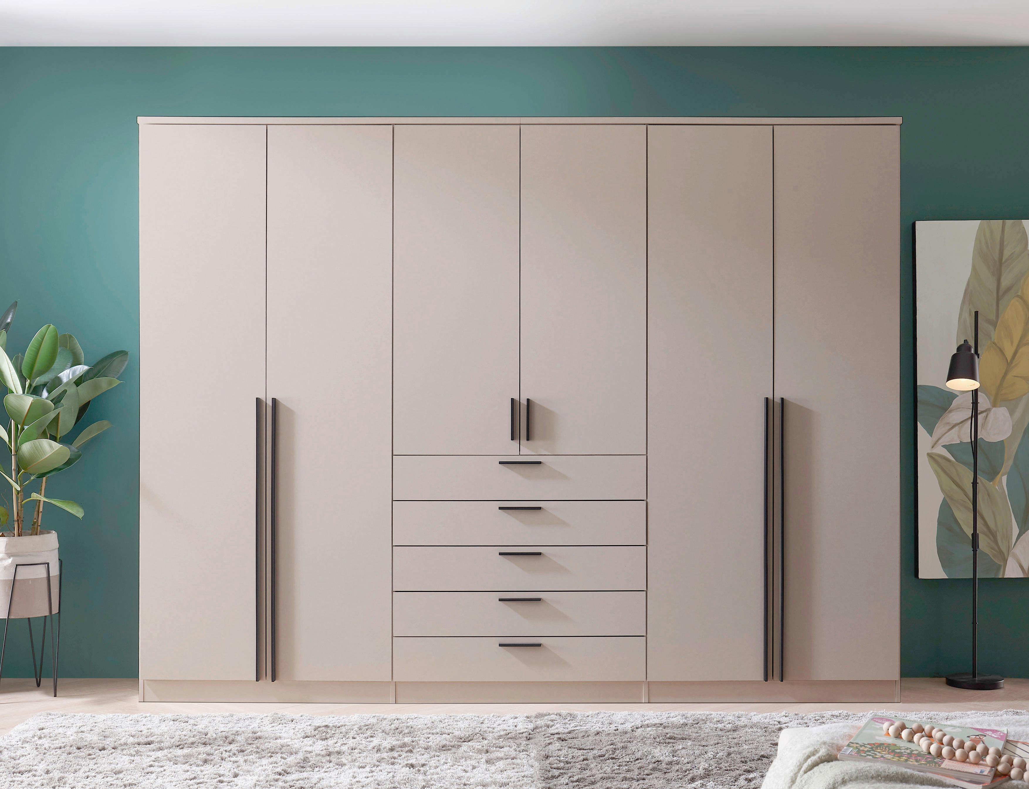 Kleiderschrank Arnis Kaschmir Dekor, Grau, B: 270cm - Kaschmir, KONVENTIONELL, Holzwerkstoff (270/210/52cm) - James Wood
