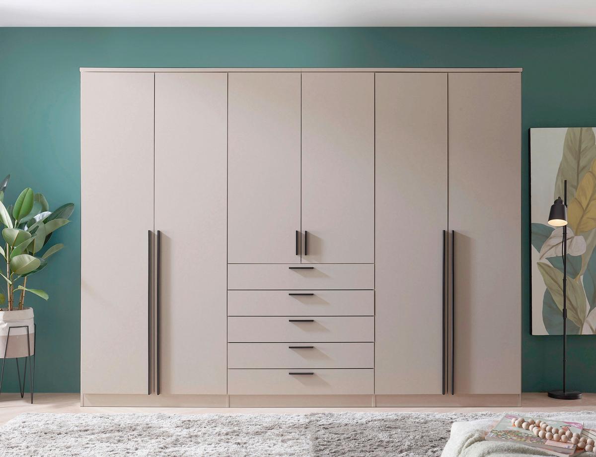 Kleiderschrank Arnis Kaschmir Dekor, Grau, B: 270cm - Kaschmir, KONVENTIONELL, Holzwerkstoff (270/210/52cm) - James Wood