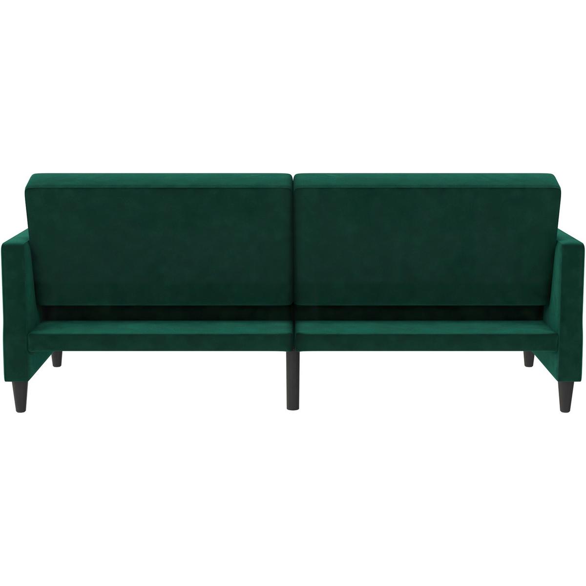 Schlafsofa Hannover Dunkelgrün, mit Schlaffunktion - Dunkelgrün/Schwarz, Basics, Textil (203/82/83cm) - Livetastic