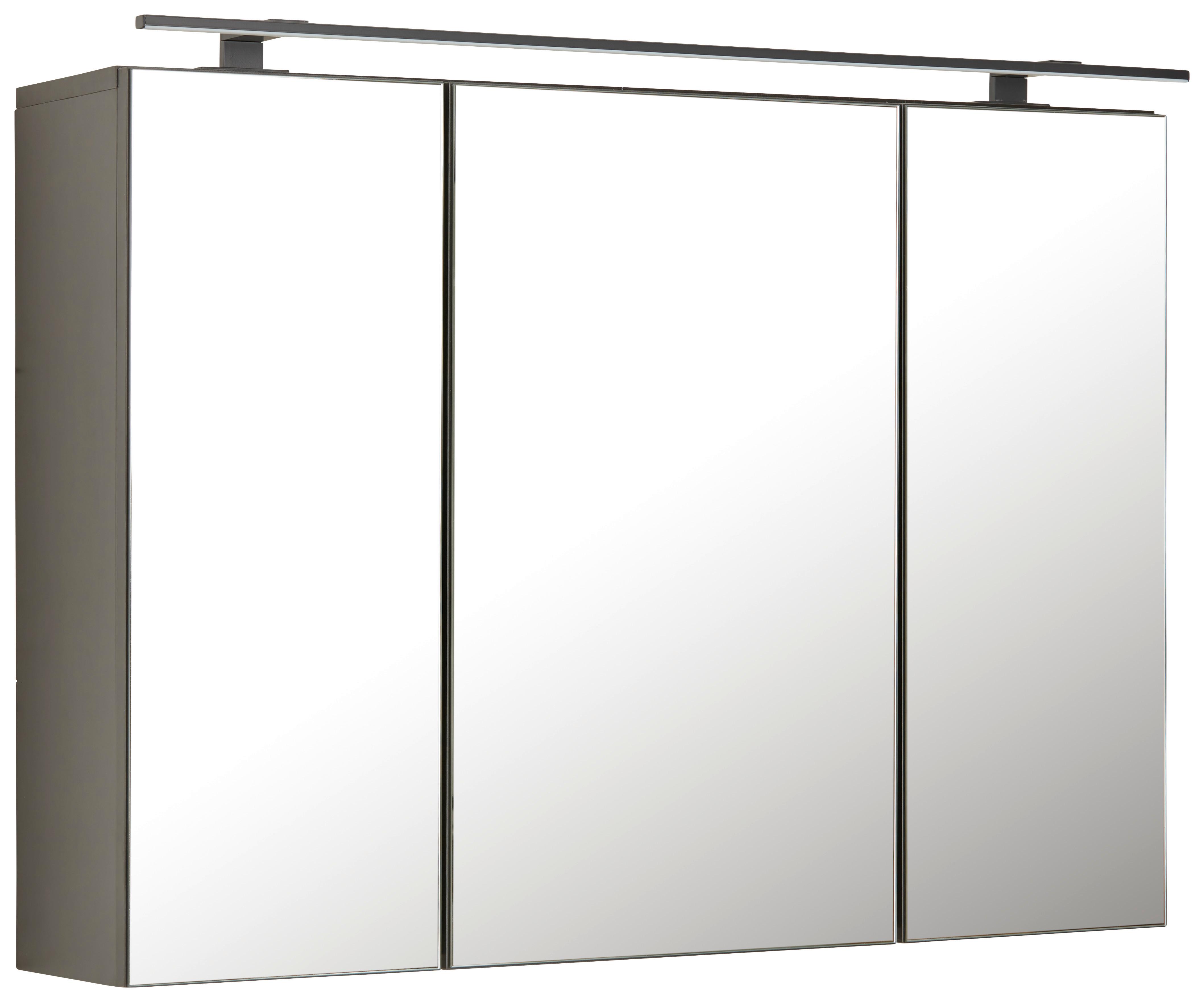 Zrcadlová skříňka TIMBER -EXKLUSIV- - Moderní, kov/kompozitní dřevo (90/65/20cm) - Premium Living