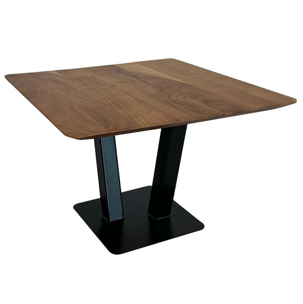 Couchtisch Schwarz B: 60 cm - Schwarz, Natur, Holz/Metall (60/60/40cm) - Livetastic