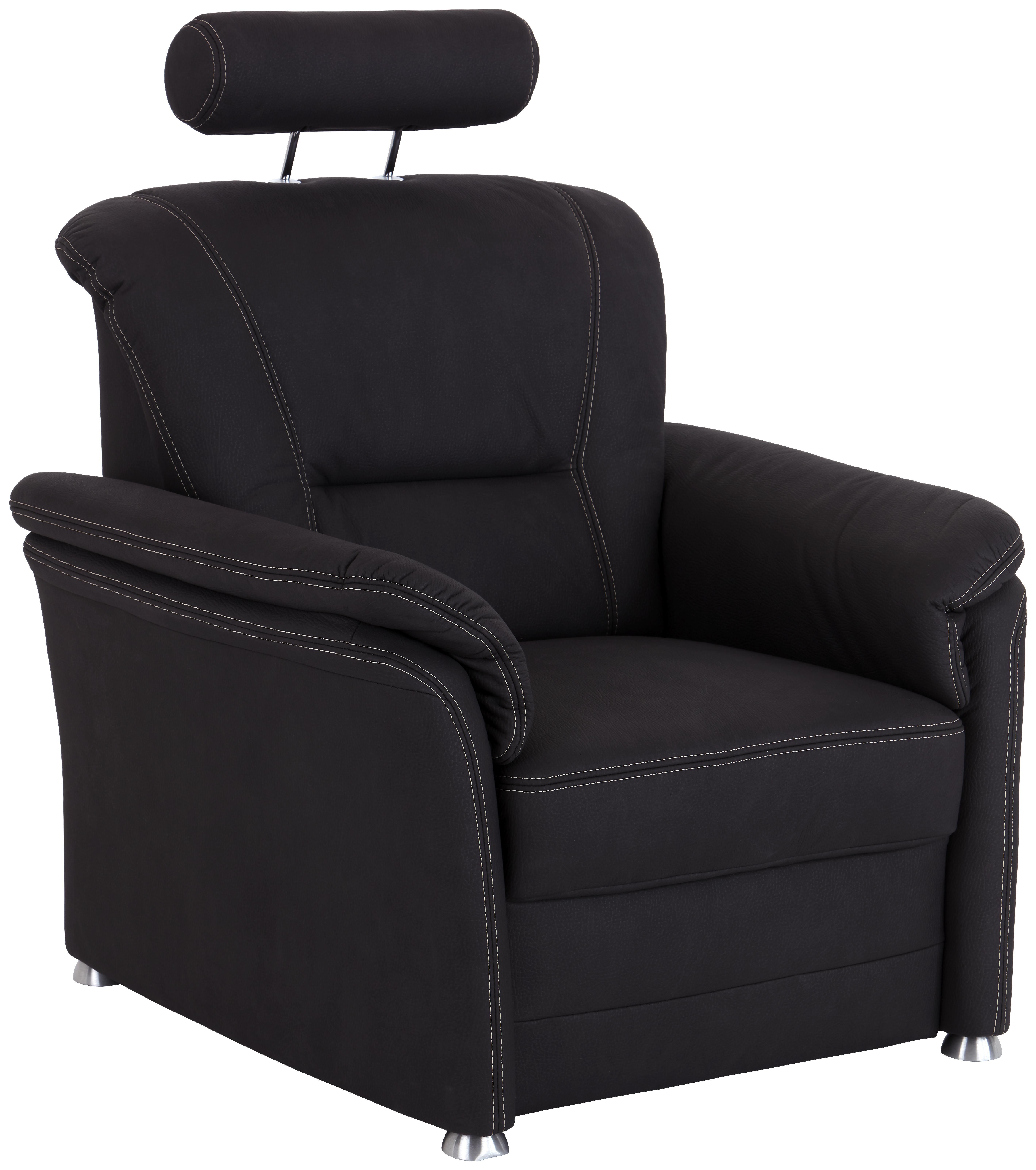 Anthrazitfarbener Sessel mit Kopfstütze entdecken