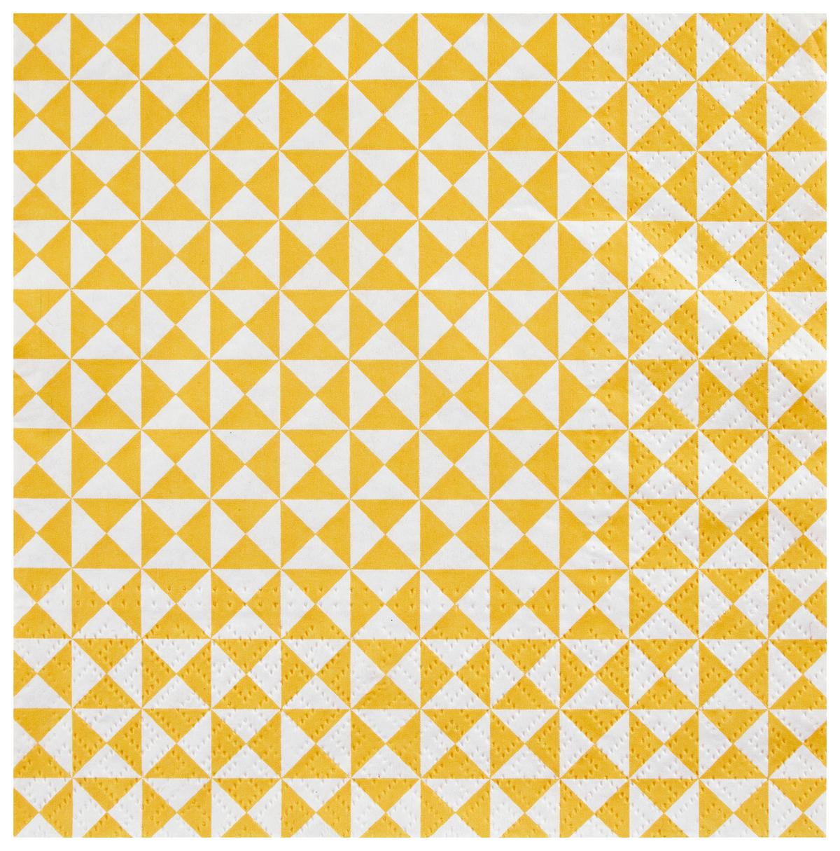 Serviette Goma Absraktes Gelb/Blau 20 Stk., 17x17 cm - MODERN, Papier (17/17/3cm)