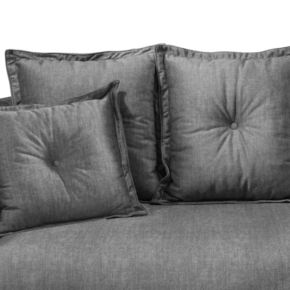 2,5-Sitzer-Sofa Baggio mit Kissen Grau - Schwarz/Grau, MODERN, Holz/Textil (196/94/103cm) - Livetastic