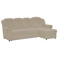Ecksofa Boston Creme Chenille - Creme/Schwarz, KONVENTIONELL, Textil (262/165cm) - Livetastic