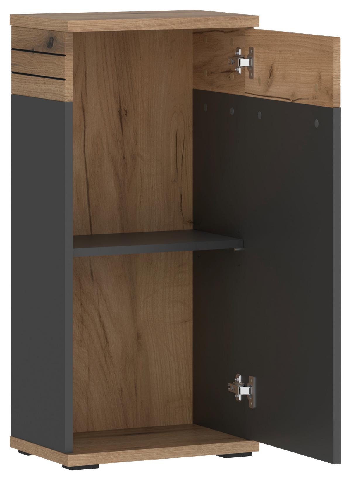 Badezimmer Unterschrank Cotia Cotls 4 Bxh 40x86 Cm - Eichefarben/Anthrazit, MODERN, Holzwerkstoff (40/86/30cm) - James Wood