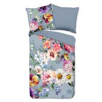 Wendebettwäsche Novara Hellblau 135x200 cm - Hellblau, Natur, Textil (135/200cm)