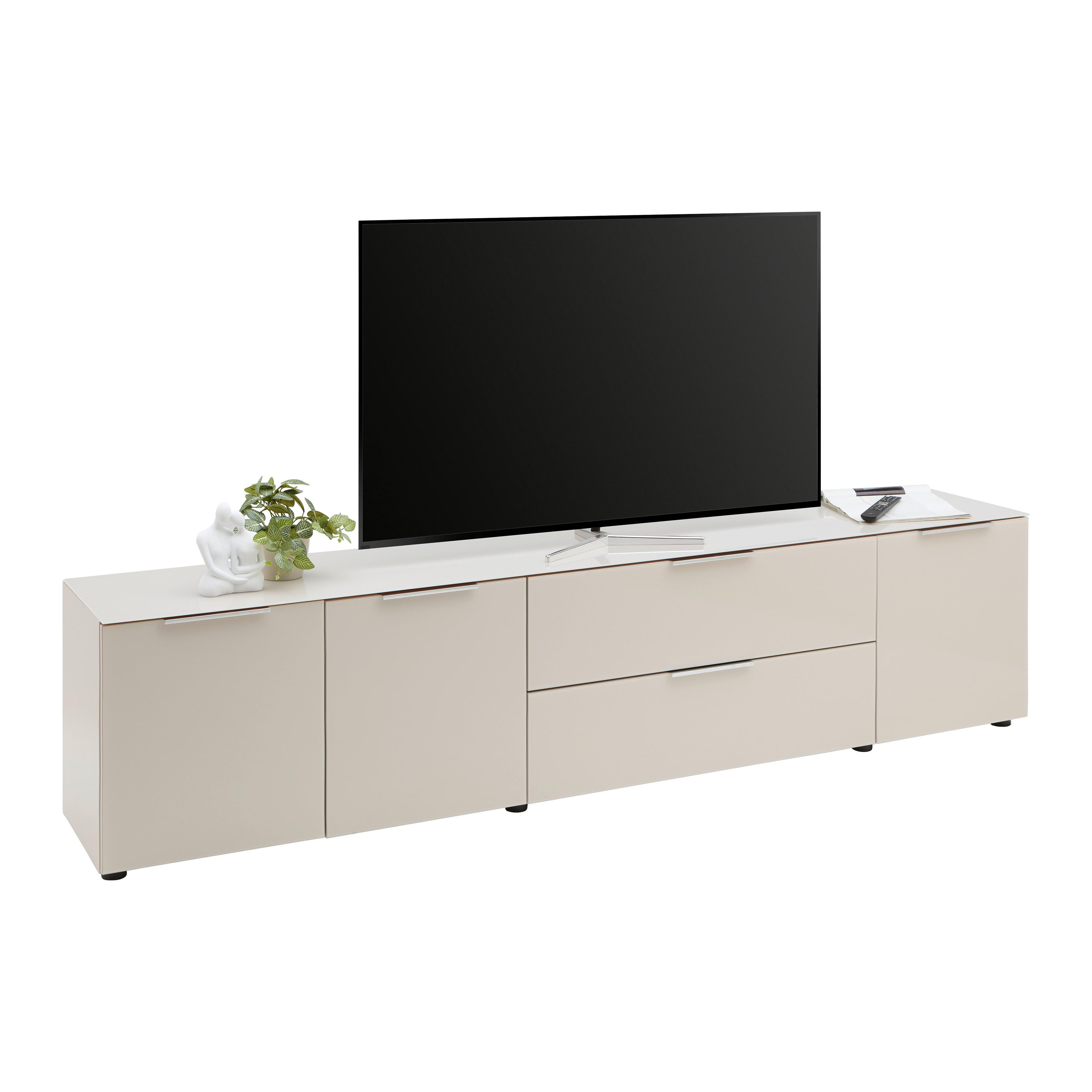 NÍZKÁ KOMODA SIENA -EXKLUSIV- - černá/kašmírová, Moderní, kov/kompozitní dřevo (226/55/40cm) - Mömax