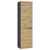 Schrank Turino Eiche Artisan Anthrazit B: 54 cm - Anthrazit/Eiche Artisan, Trend, Holzwerkstoff (54/196,5/39,9cm)
