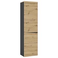 Schrank Turino Eiche Artisan Anthrazit B: 54 Cm - Anthrazit/Eiche Artisan, Trend, Holzwerkstoff (54/196,5/39,9cm)
