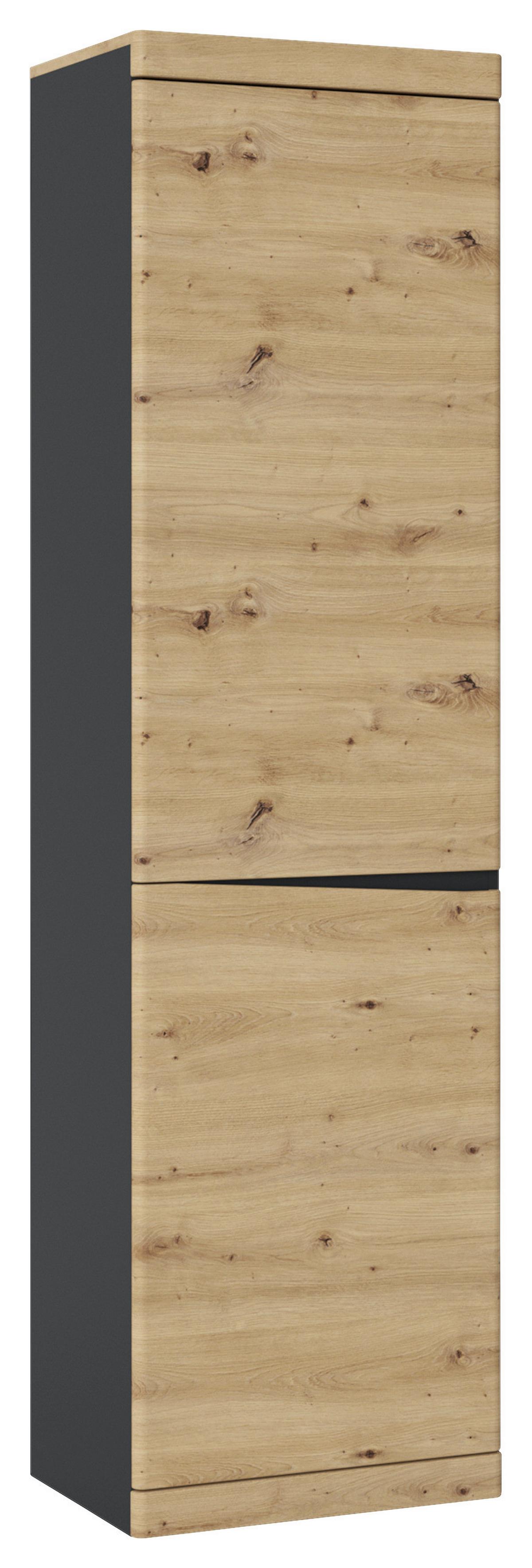 Schrank Turino Eiche Artisan Anthrazit B: 54 Cm - Anthrazit/Eiche Artisan, Trend, Holzwerkstoff (54/196,5/39,9cm)