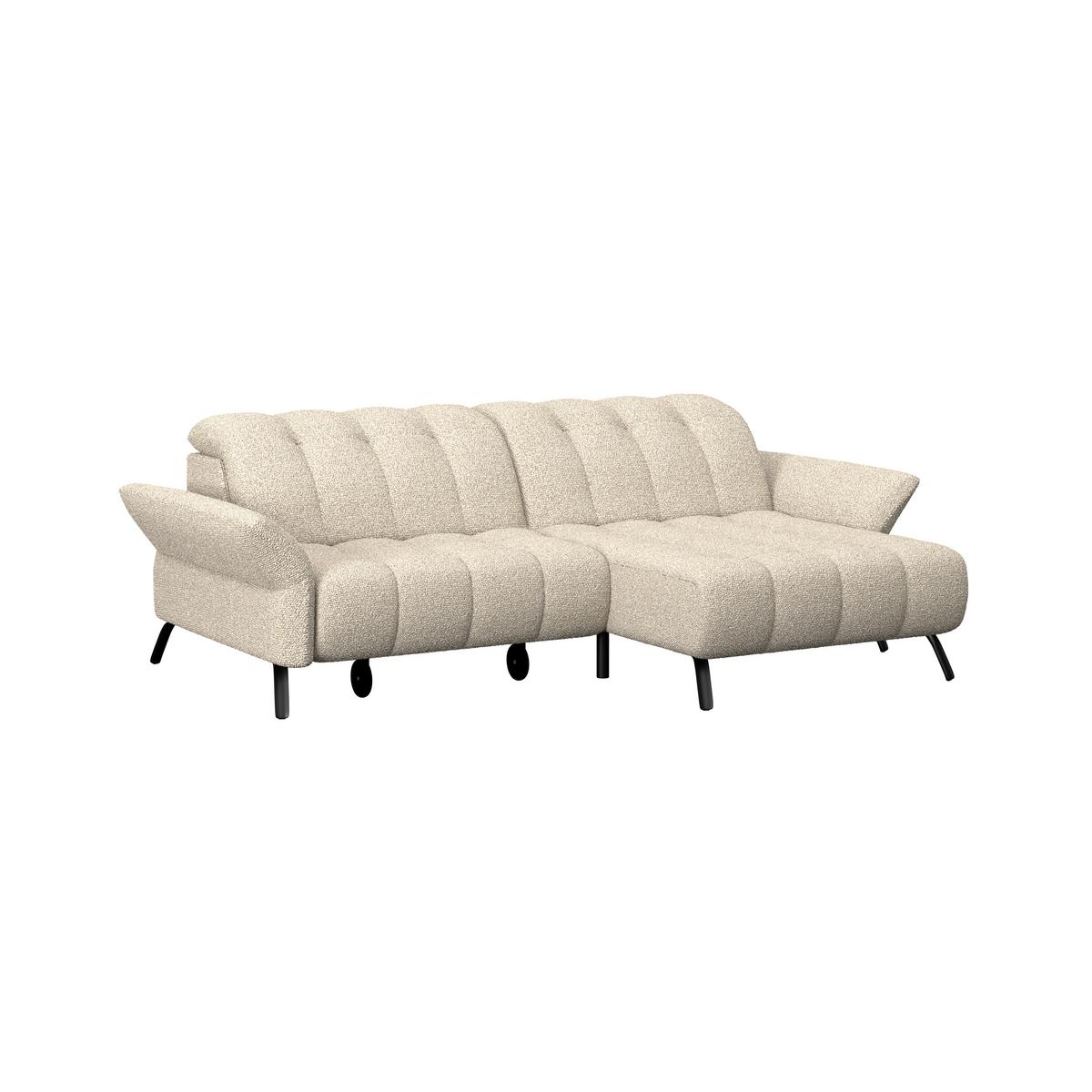 Ecksofa Coast Beige, 244x173cm - Beige/Schwarz, KONVENTIONELL, Holzwerkstoff/Textil (244/173cm)