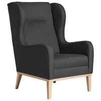 Ohrensessel Angelo - Graphitfarben/Naturfarben, KONVENTIONELL, Textil (66/104/78cm) - Max Winzer