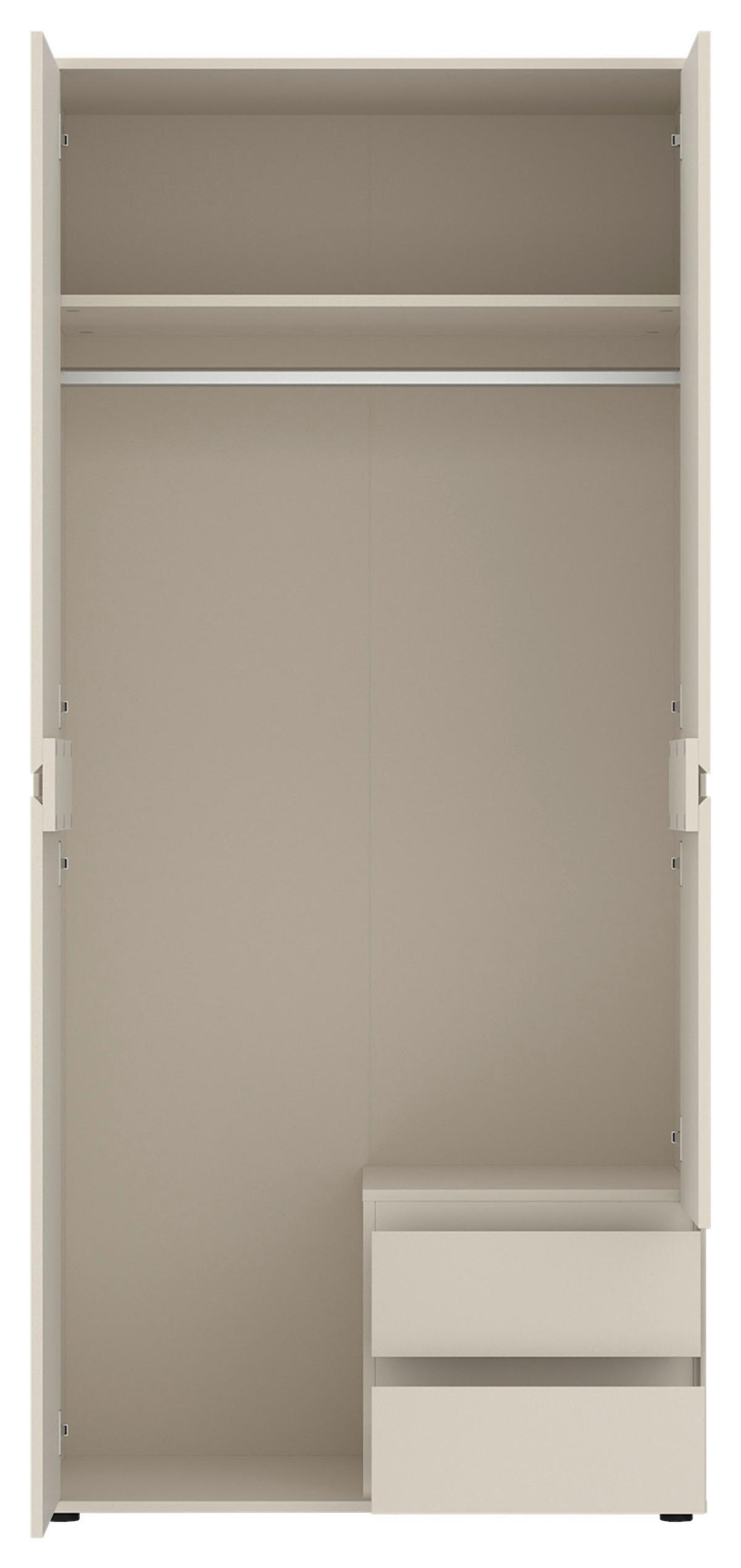 Kleiderschrank Zapato Kaschmir B: 92cm - Kaschmir, MODERN, Holzwerkstoff (92/199,9/55cm)