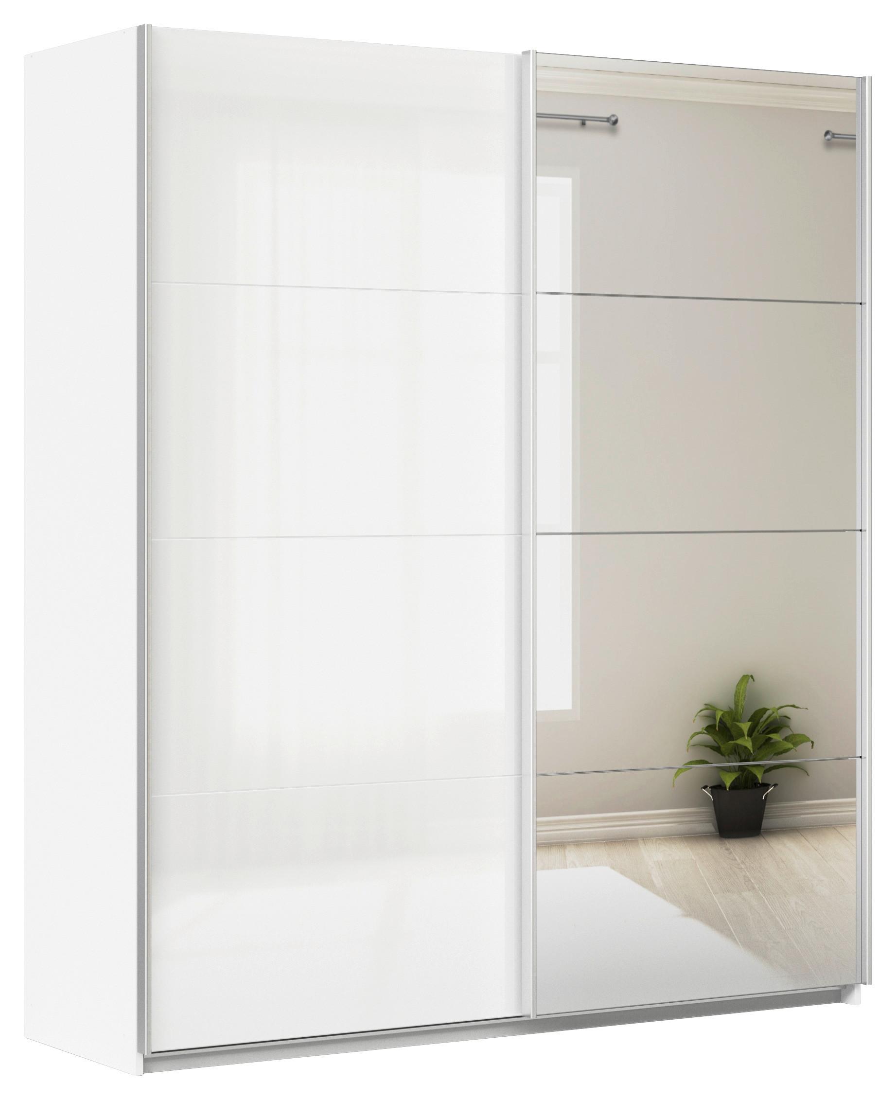 Schwebetürenschrank + Spiegel B: 181cm Feldkirch Weiß