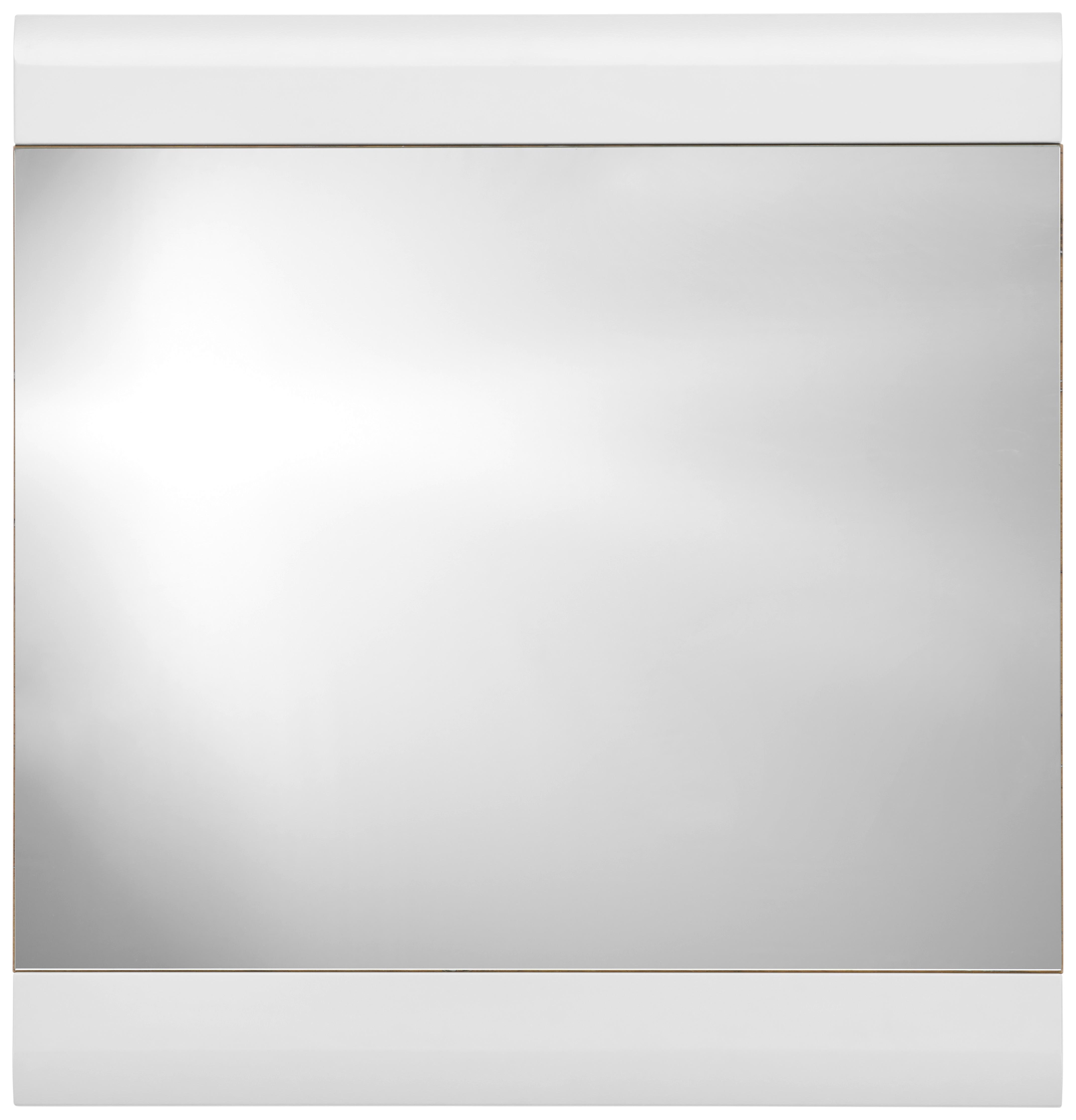 Garderobenspiegel Auris BxH: 85x90 cm teilverrahmt Weiß - Weiß, MODERN (85/90/2cm) - Luca Bessoni