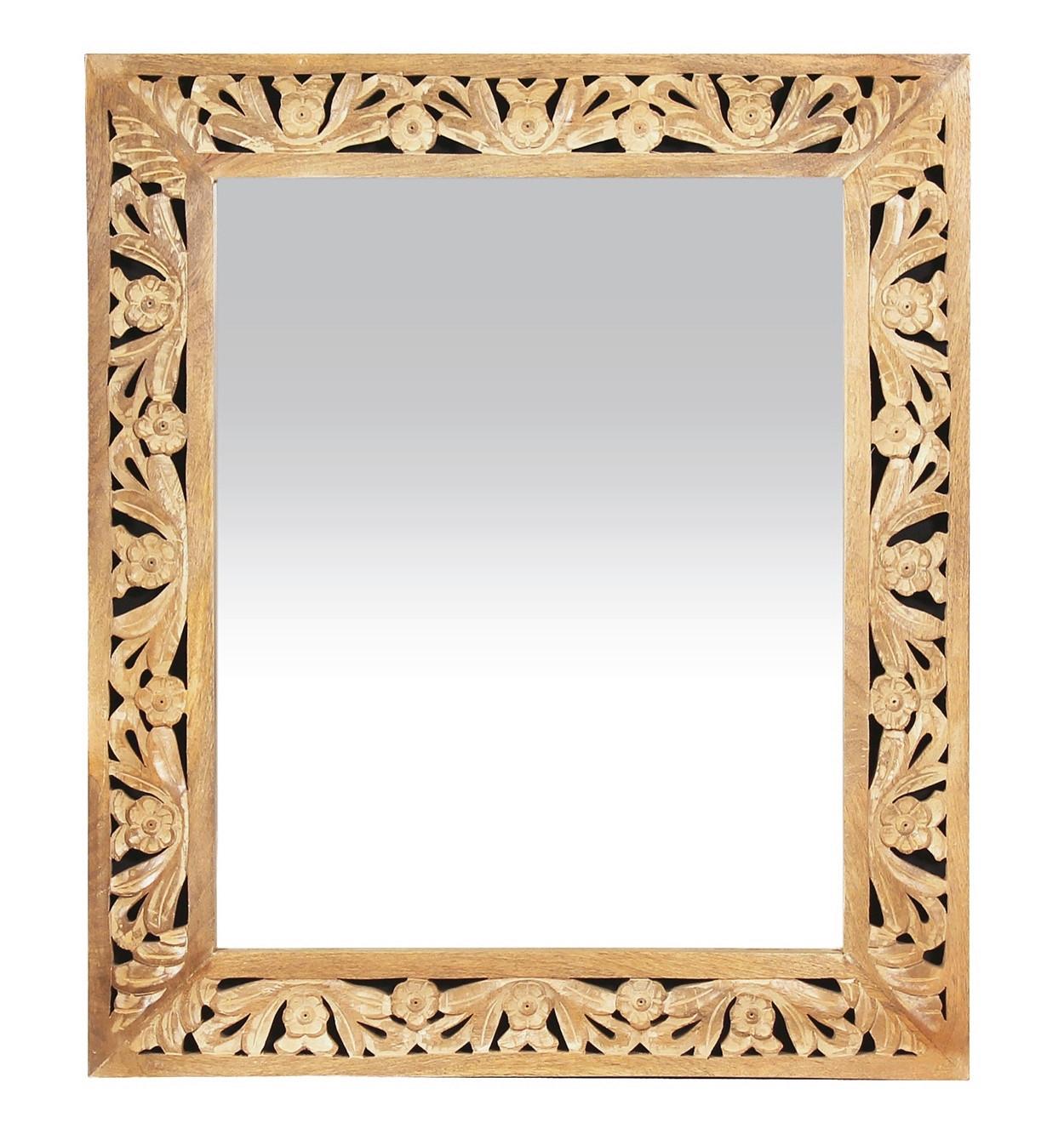 SPIEGEL Naturfarben B: 68cm - Naturfarben, Design, Glas/Holz (68/79/3cm) - MID.YOU