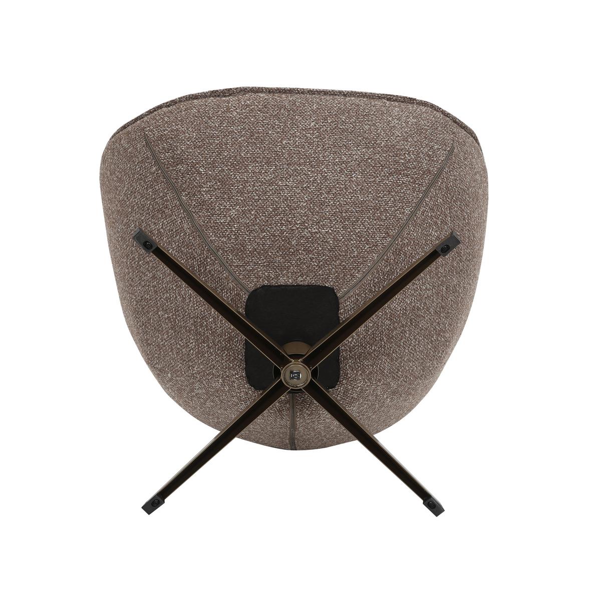 Televizní křeslo ALBA, hnědá tkanina, max. do 140 kg - bronzová/hnědá, Moderní, kov/textil (76/94/87,5cm) - Mömax