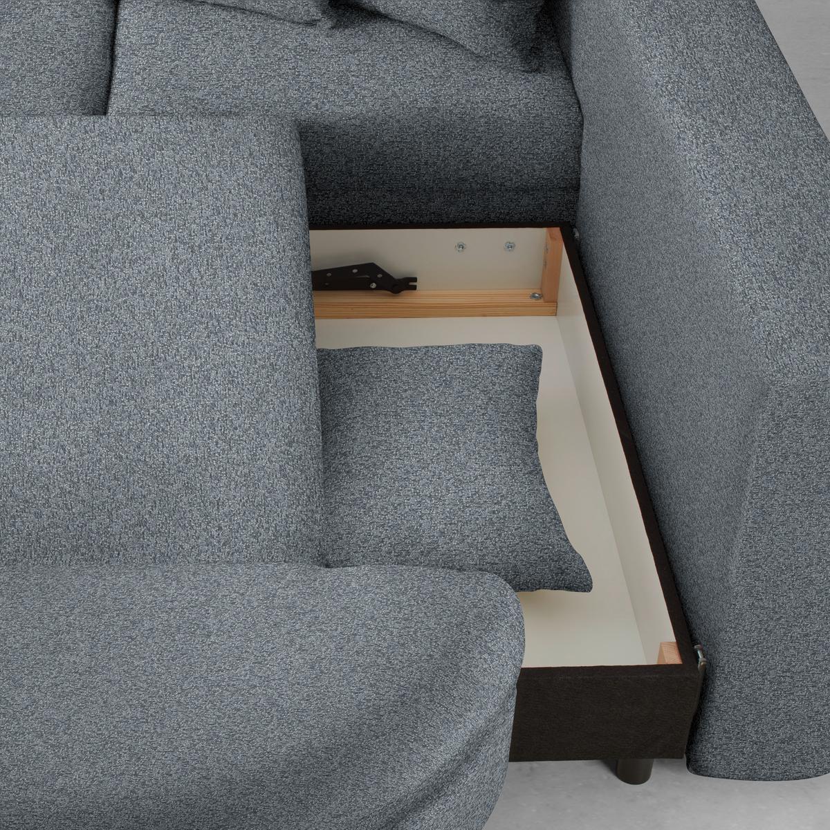 Rohová sedačka AXEL, pravá, sivá tkanina - čierna/sivá, Modern, kov/textil (291/250cm) - Mömax