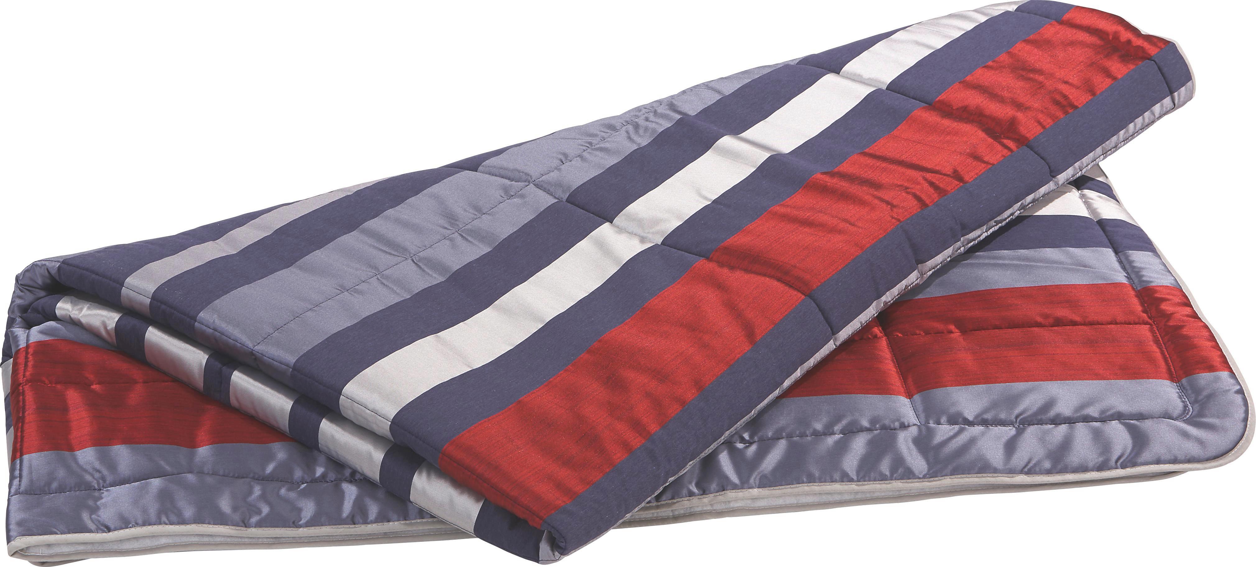 Überwurf Olympie - Blau/Rot, MODERN, Textil (256/238cm)