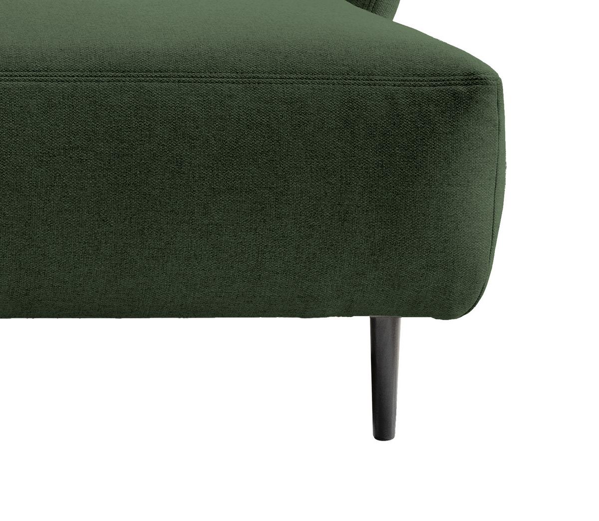 Ecksofa Piatelli Waldgrün S: 269x172 cm - Waldgrün/Schwarz, MODERN, Textil (269/96cm) - MID.YOU