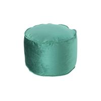 Pouf Taj Mahal DxH: 47x32 cm Samt Grün mit Reißverschluss - Grün, Basics, Textil (47/32/47cm) - Kayoom