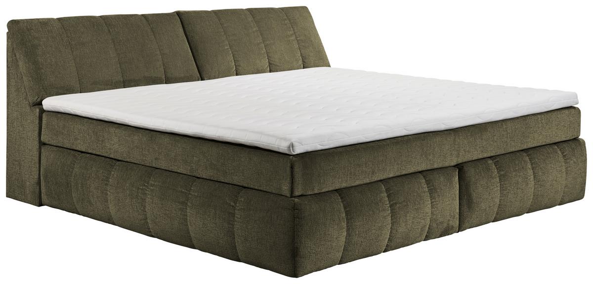 Boxspringbett Elkford 6 Mit Topper & Bettkasten 240x200 - Grün, MODERN, Holzwerkstoff/Textil (240/200cm) - MID.YOU