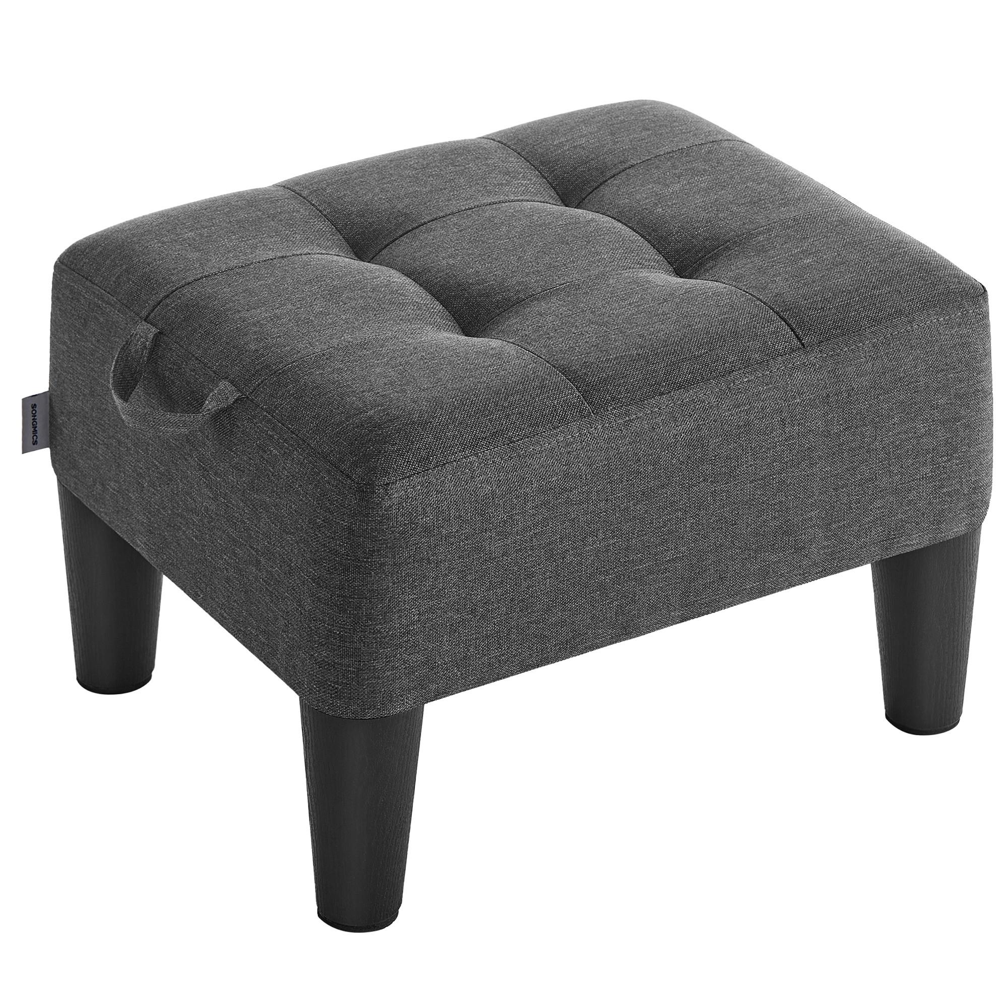 Hocker Grau/Schwarz - Schwarz/Grau, Basics, Holz/Holzwerkstoff (40cm)