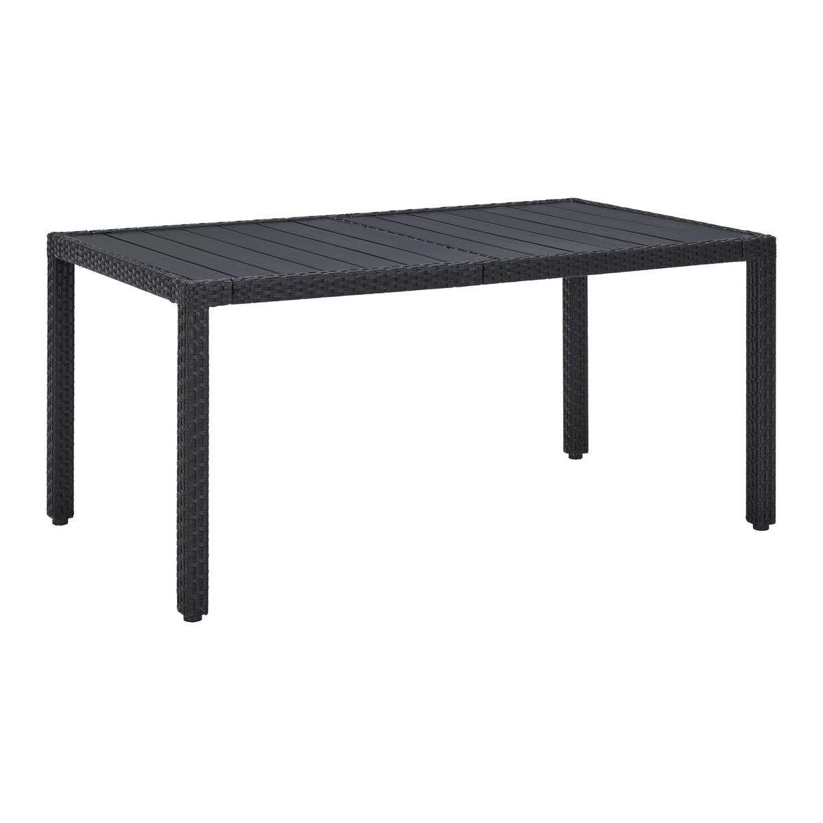 Kerti Bútorszett Mailand - fekete/krém, Modern, műanyag/textil (150/75/90cm) - Beldano