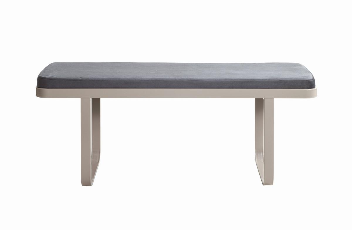 LAVICA DARIO 2 - kašmírová/antracitová, Konventionell, kov/textil (115/48/36cm)