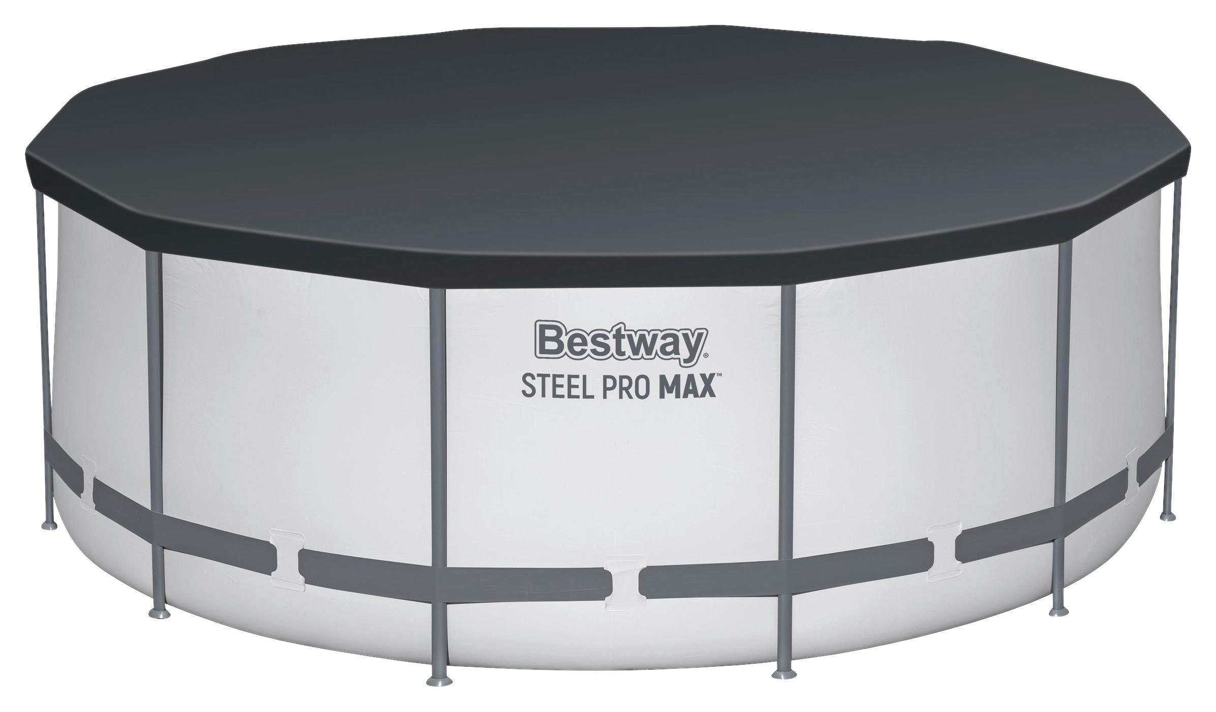 Pool Martina - Blau/Hellgrau, KONVENTIONELL, Kunststoff/Metall (366/122cm) - Bestway