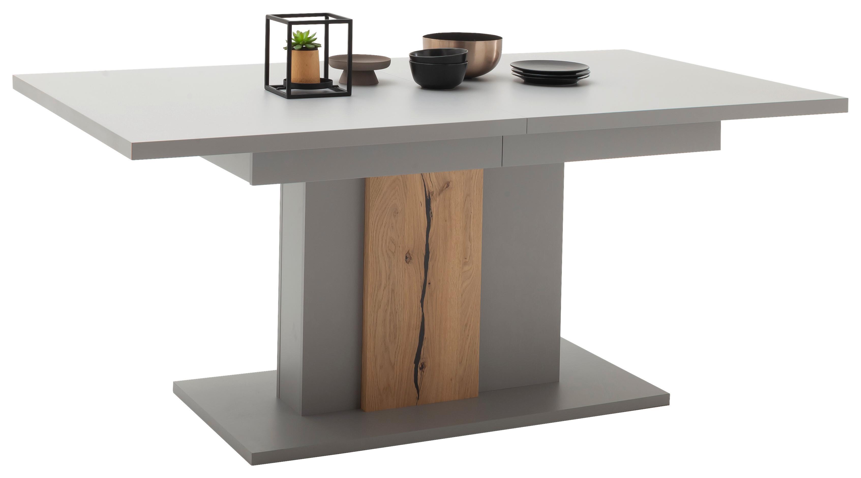 Esstisch Ausziehbar Sevilla 180-280x100 Cm - Eichefarben/Grau, Design, Holzwerkstoff (180-280/100/78cm) - MID.YOU