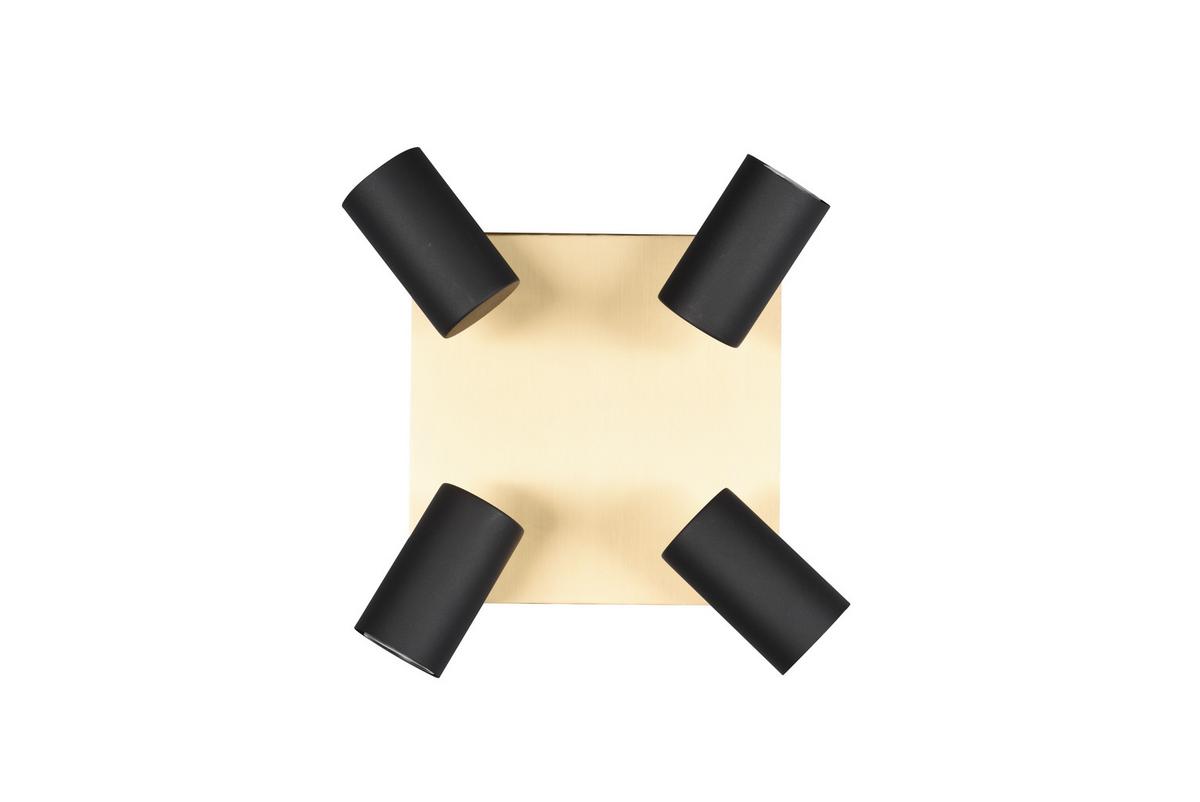 Strahler Marley 4-flammig Verstellbar L: 24 Cm - Goldfarben/Schwarz, Basics, Metall (24/24/15cm) - Trio Leuchten